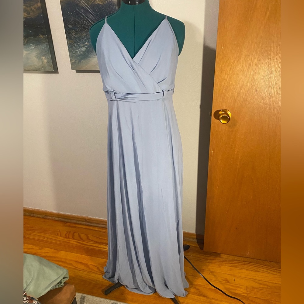 🧁 Birdy Grey - XL - Kaia Dress - Dusty Blue - Bridesmaids Dress